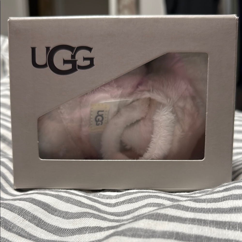 UGG Soft Pink Furry Slippers